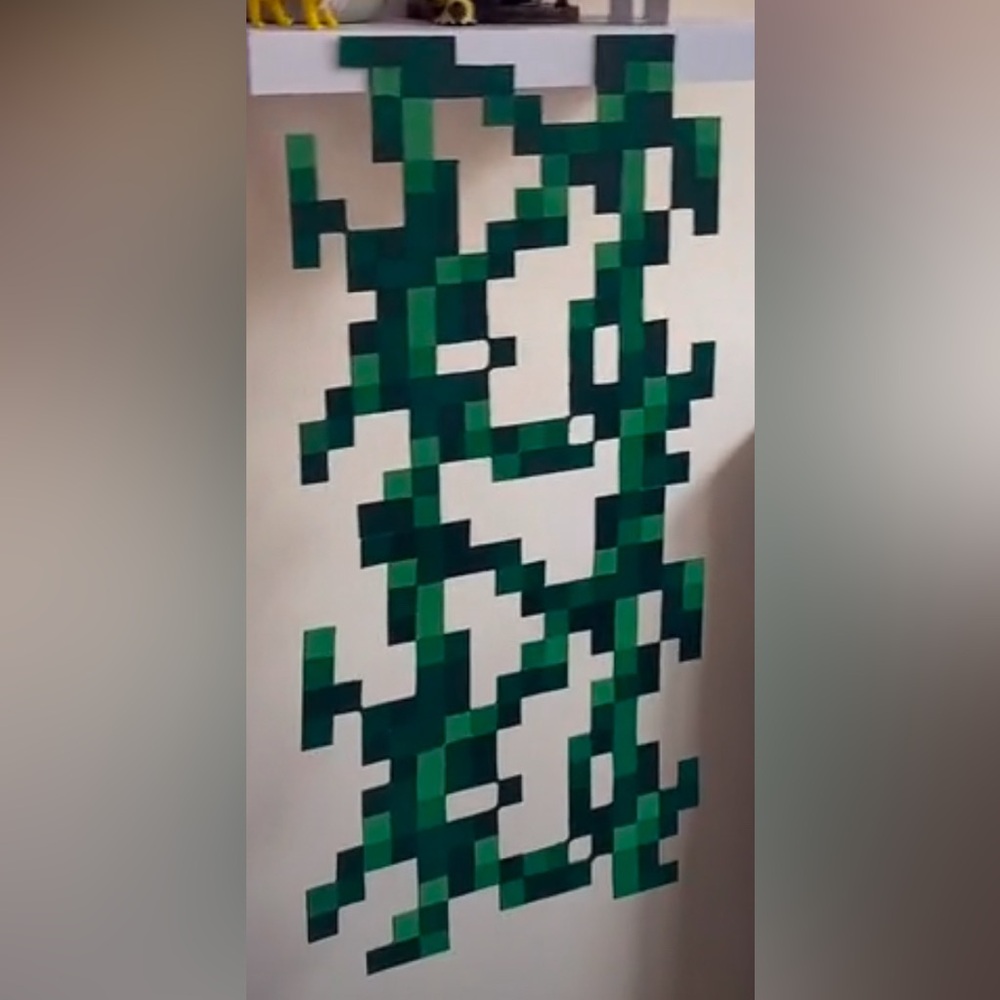 Hand crafted hanging Minecraft felt vines